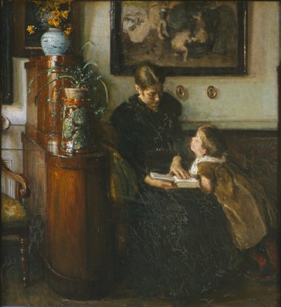 母亲必读艺术家的妻子和孩子 作者 Viggo Johansen