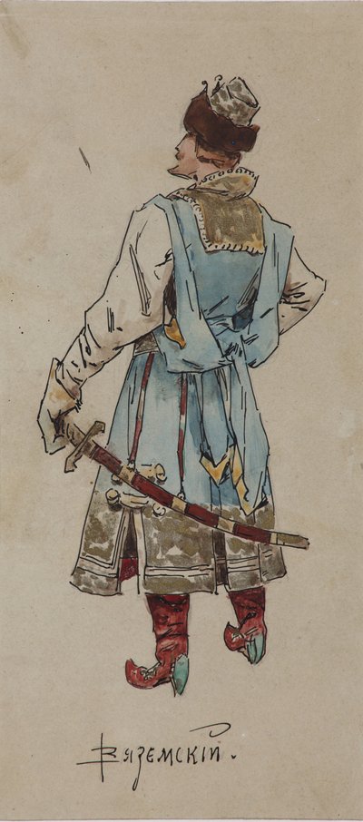 阿-鲁宾斯坦为歌剧《商人卡拉什尼科夫》设计的服装，1901年 作者 维克多·安德烈耶维奇·西莫夫（Viktor Andreyevich Simov）