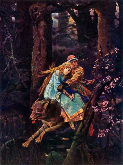 伊凡·萨瑟维奇（Ivan Tsarevich）着《灰狼》，摄于1887年，1965年。 作者 维克托·米哈伊洛维奇·瓦斯涅佐夫