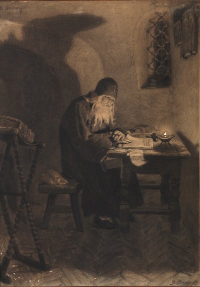 皮门普利斯金（A. Pushkin）的话剧《鲍里斯·戈杜诺夫（Boris Godunov）》插图 作者 维克托·米哈伊洛维奇·瓦斯涅佐夫