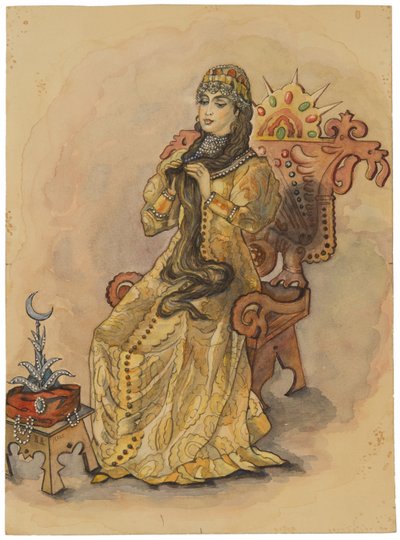 永不微笑的公主Nesmeyana，1896年 作者 维克托·米哈伊洛维奇·瓦斯涅佐夫