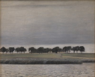 Solregn的初步研究。根托夫特湖，1903年。 作者 威廉·哈默修伊