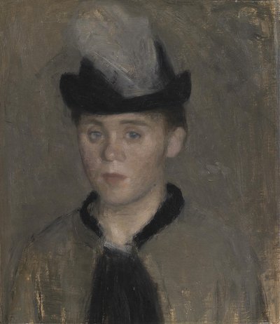艺术家的未婚妻 Ida Ilsted。素描 作者 威廉·哈默修伊