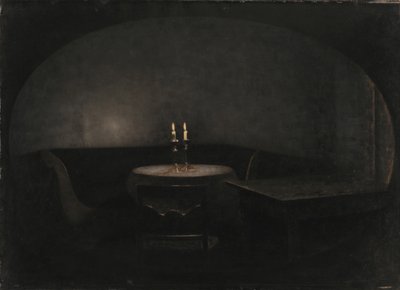 室内。人造光内部。人造光，1909年。 作者 威廉·哈默修伊