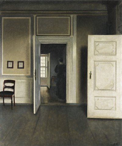 内部的。 海滩街 30 号 作者 Vilhelm Hammershoi