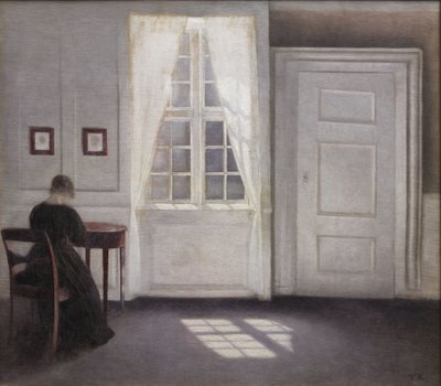 1901年，住在斯特兰德街，地板上阳光充足 作者 Vilhelm Hammershoi