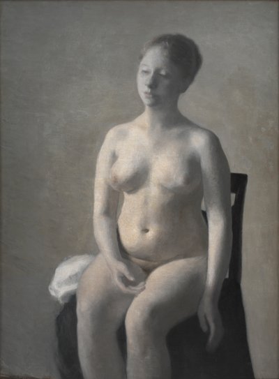 裸体女模特，1889年 作者 Vilhelm Hammershoi
