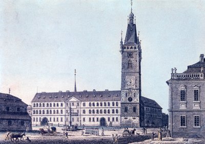 新市政厅，1830年 作者 文森克·莫斯塔特（Vincenc Morstadt）