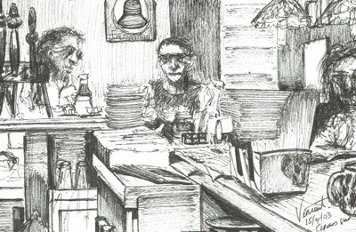 Cheers Bar Boston USA，2003，（纸上墨水） 作者 文森特·亚历山大·布斯