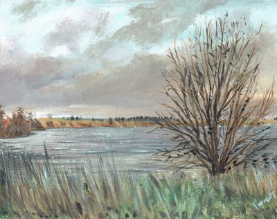 Fannyside Loch，2009，（丙烯酸帆布板） 作者 文森特·亚历山大·布斯