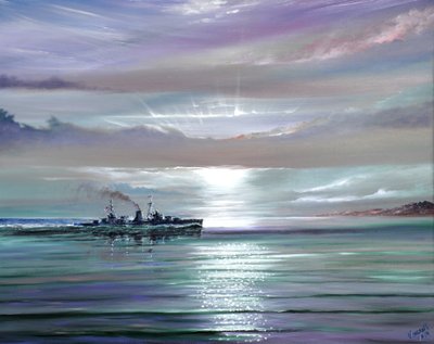 HMS Neptune, Mediterranean December 1941, 2019 (oil on canvas) 作者 文森特·亚历山大·布斯