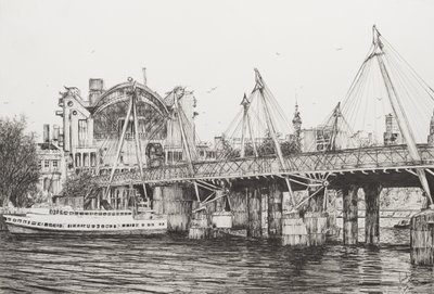 伦敦亨格福德桥，2006年，（纸上墨水） 作者 文森特·亚历山大·布斯