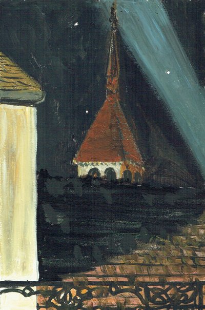 Laignes France rooftop view at night, 2006 作者 文森特·亚历山大·布斯