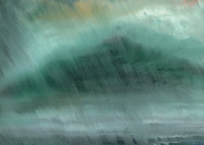 山雨，2017，（油画布板） 作者 文森特·亚历山大·布斯