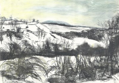 Osmotherley landscape in winter snow 作者 文森特·亚历山大·布斯