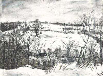 Snow over land at Osmotherley 作者 文森特·亚历山大·布斯