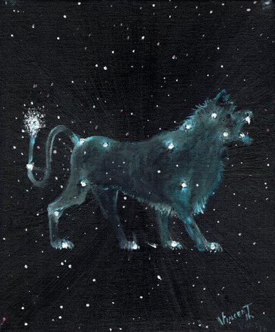 星座狮子座，2016年，（油画布板） 作者 文森特·亚历山大·布斯