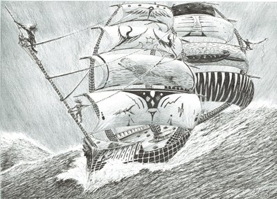 风暴创作者爱尔兰海，2017年，（纸上墨水） 作者 文森特·亚历山大·布斯