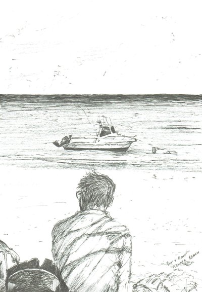 Tiwi beach Kenya, 2006;(ink on paper) 作者 文森特·亚历山大·布斯