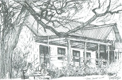 Yacht club at Lake Naivasha;Kenya; 2006; (ink on paper) 作者 文森特·亚历山大·布斯