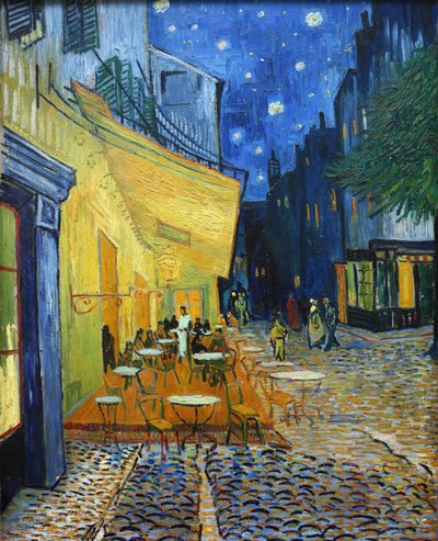 夜晚的咖啡馆露台 Terrasse du café le soir, 1888年。 作者 文森特·梵高