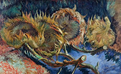 四朵切开的向日葵，1887年。 作者 文森特·梵高