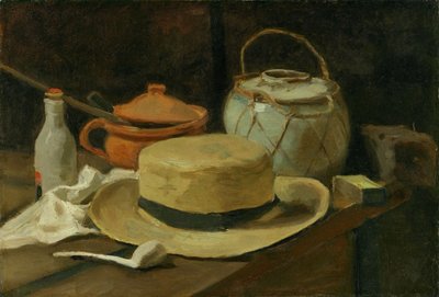带黄色草帽的静物，1881年或1885年。 作者 文森特·梵高