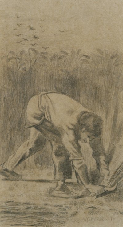 米莱之后的收割者，1880年。 作者 文森特·梵高