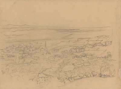 鸟瞰村庄 作者 文森特·梵高