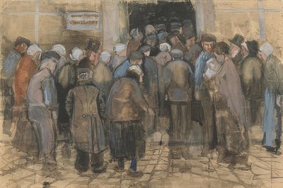 穷人和钱（赶在州彩票局前面）。 1882 作者 文森特·梵高