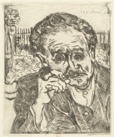 Dr. Gachet Man with a Pipe, 1890. 作者 文森特·梵高