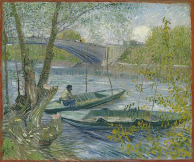 春季捕鱼，Clichy Asnières桥，1887年。 作者 文森特·梵高