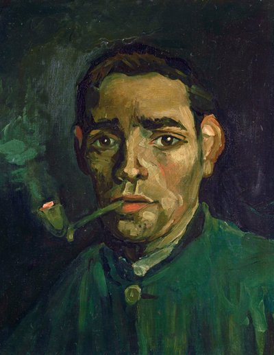 一个人的头，1884-5 作者 Vincent van Gogh