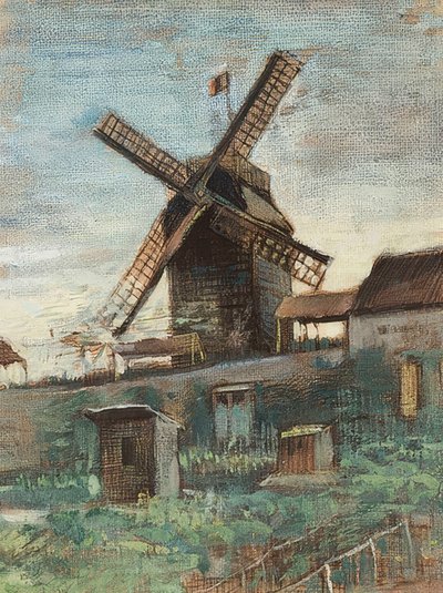 Le Moulin Le Blute-fin。 1886年 作者 文森特·梵高