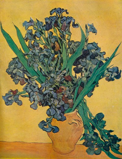 静物：鸢尾花，1890年 作者 文森特·梵高