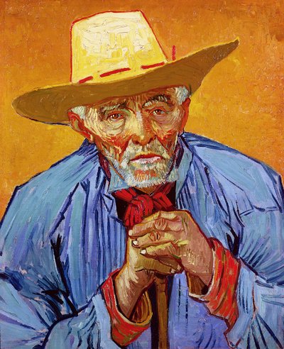 耐心楼梯的肖像，1888年 作者 Vincent van Gogh