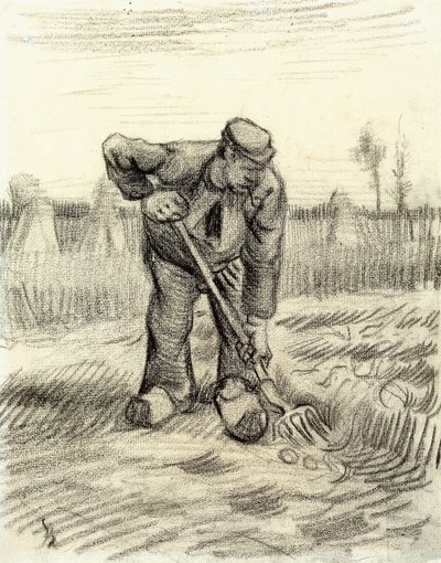 马铃薯收集者，1885年 作者 文森特·梵高