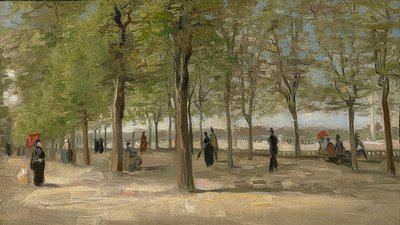 在卢森堡公园（Jardin du Luxembourg）散步。 1886年 作者 文森特·梵高