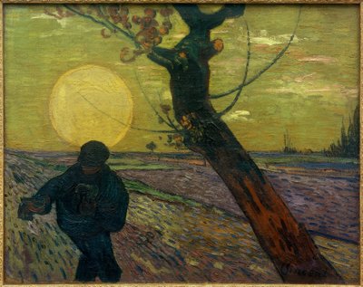 在日落时播种 作者 Vincent van Gogh