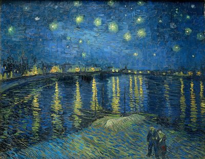 罗纳星夜 作者 Vincent van Gogh