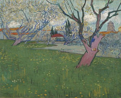 "Vergers en fleurs, Arles"（开花的果园，阿尔风景）文森特-梵高（1853-1890）1888 年作品，阿姆斯特丹，梵高博物馆 作者 文森特·梵高