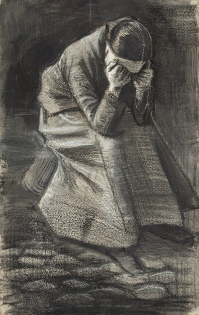 哭泣的女人，1883年 作者 文森特·梵高