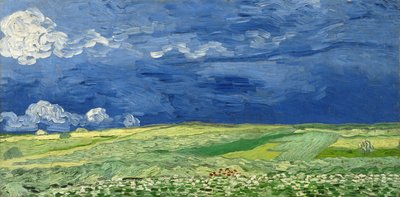 雷云下的麦田，1890年 作者 Vincent van Gogh