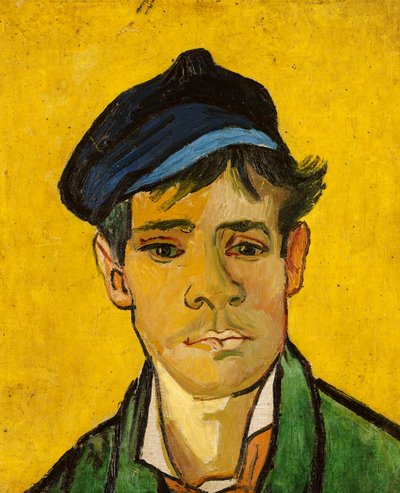 戴着帽子的年轻人，1888年 作者 Vincent van Gogh