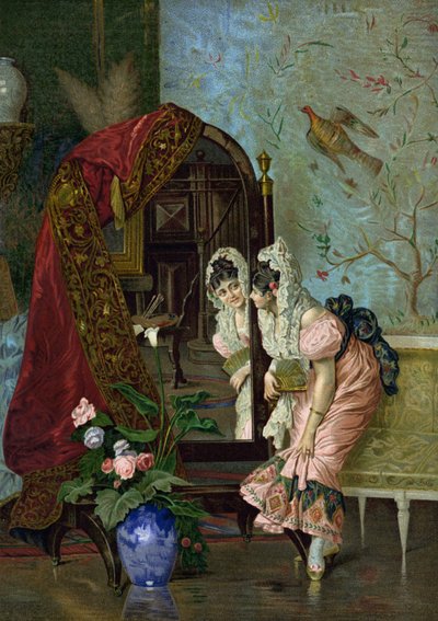Coquetry (chromolitho) 作者 文森特·冈萨雷斯·帕玛洛里（Vincente Gonzalez Palmaroli）