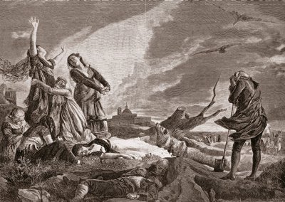 西班牙独立战争（1808-1814）。 5 月 3 日在马德里 La Moncloa 举行的葬礼 作者 文森特·冈萨雷斯·帕玛洛里（Vincente Gonzalez Palmaroli）