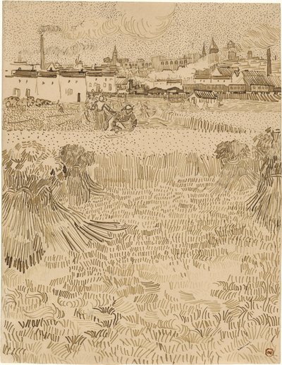 阿尔勒。从Wheatfields查看（1888） 作者 文森特·梵高