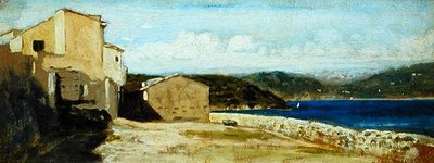 莱里奇的房子（板面油画） 作者 文森佐·卡比安卡（Vincenzo Cabianca）