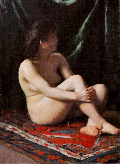 裸体，约 1865-68（布面油画） 作者 维托·德安科纳