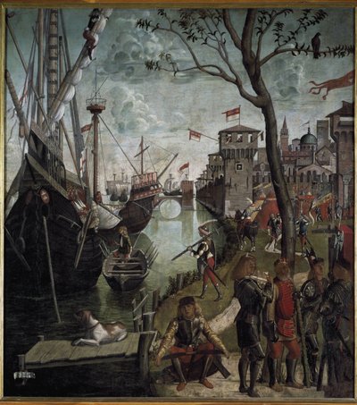 Legend of Saint Ursula: the arrival of the pelerins in Cologne - Oil on canvas 作者 维托雷·卡尔帕乔